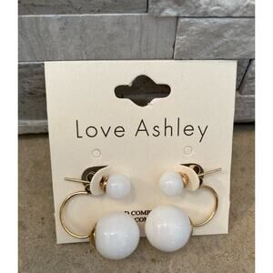 Earrings Love Ashley White